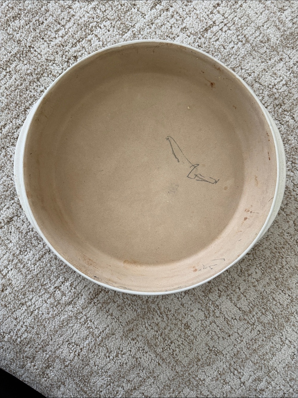 The Pampered Chef Cream Ceramic Serving Bowl